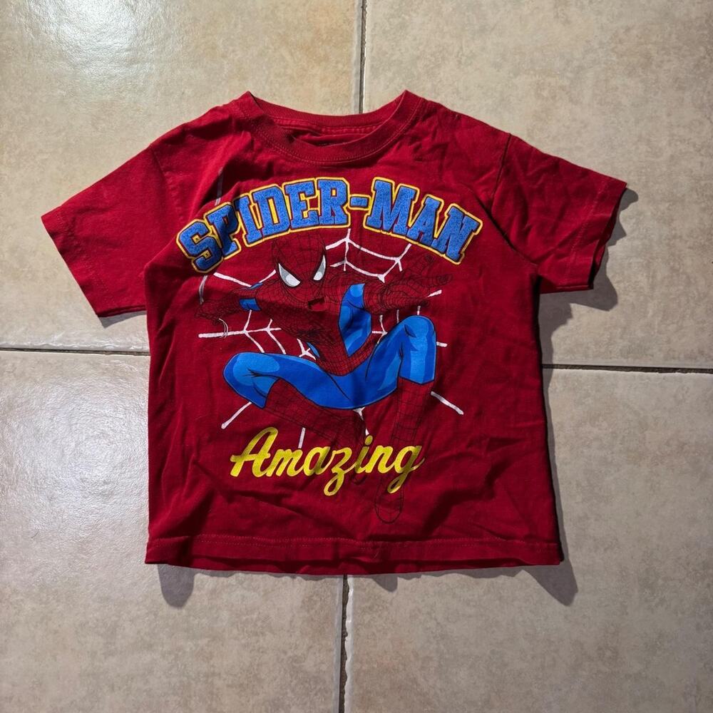 Y2k Marvel spider man red cotton Tee Size S in Boys
